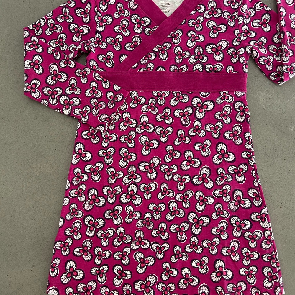 4 Tea Collection Magenta  Floral wrap Dress LN